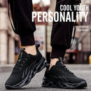 Breathable Fly Woven Mesh Shoes Men Casual Sports Running Shoes, Size: 43(Black)