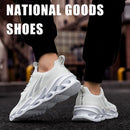 Breathable Fly Woven Mesh Shoes Men Casual Sports Running Shoes, Size: 43(Black)