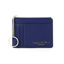 928801 Zipper Ladies Coin Purse Mini Keychain Multi-Card Card Holder(Royal Blue)