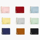 928801 Zipper Ladies Coin Purse Mini Keychain Multi-Card Card Holder(Black)