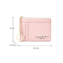 928801 Zipper Ladies Coin Purse Mini Keychain Multi-Card Card Holder(Yellow)