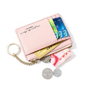 928801 Zipper Ladies Coin Purse Mini Keychain Multi-Card Card Holder(Blue)