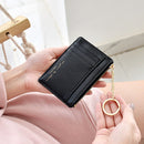 928801 Zipper Ladies Coin Purse Mini Keychain Multi-Card Card Holder(Green)