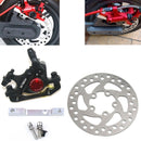 3 in 1 Scooter Modified Hydraulic Brake + 120mm Disc Brake Disc + Modified Seat Set For Xiaomi Mijia M365 Pro(Black Brake + Silver Adapter)