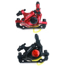 3 in 1 Scooter Modified Hydraulic Brake + 120mm Disc Brake Disc + Modified Seat Set For Xiaomi Mijia M365 Pro(Red Brake + Black Adapter)