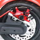 3 in 1 Scooter Modified Hydraulic Brake + 120mm Disc Brake Disc + Modified Seat Set For Xiaomi Mijia M365 Pro(Red Brake + Silver Adapter)