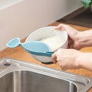 10 PCS Household Rice Scoop Drainer Does Not Hurt The Hand Washing Rice Sieve(Gray)