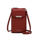 T6035 Multifunctional Lady Shoulder Bag Mini Messenger Mobile Phone Bag(Red)