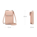 T6035 Multifunctional Lady Shoulder Bag Mini Messenger Mobile Phone Bag(Pink)