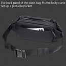 WEIXIER 9563 Men Outdoor Messenger Bag Multifunctional PU Large-Capacity Waist Bag(Gray)