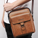 WEIXIER 8606 Men Outdoor Small Messenger Bags Leisure Sports Shoulder Bags(Red Brown)