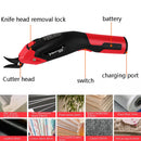 YOURTOOLS Y4005 12W Charging Version Tungsten Steel Electric Scissors Clothing Leather Carpet Trimming Scissors, Battery Capacity: 2500mAh (Gray)