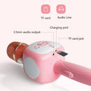 QT-6006 Children Singing Machine With Microphone Integrated Wireless Household Microphone Toy(Green)