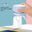 Portable Handheld Desktop Vacuum Cleaner Home Office Wireless Mini Car Cleaner, Colour: Mint Green Battery