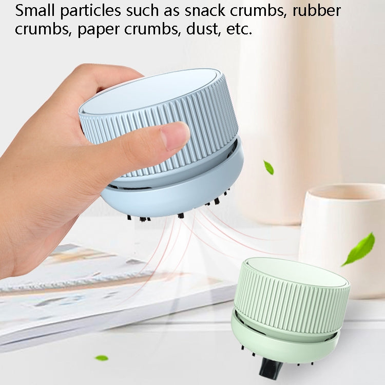 Portable Handheld Desktop Vacuum Cleaner Home Office Wireless Mini Car Cleaner, Colour: Sky Blue USB Charging