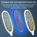 Electrical Mosquito Swatter Mosquito Killer Two-In-One USB Rechargeable Household Electrical Mosquito Swatter, Colour: LEDx6 Gray (Base Charging)