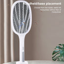 Electrical Mosquito Swatter Mosquito Killer Two-In-One USB Rechargeable Household Electrical Mosquito Swatter, Colour: LEDx6 Gray (Base Charging)