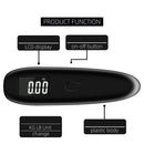 50kg/0.05kg Baggage Scales Portable Luggage Scales Express Package Scales Hand-Held Electronic Scale(Black + Gray Weaving)