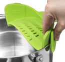 Wide Mouth Silicone Drainer Pot Side Drain To Block Fruit Noodle Strainer(Purple)