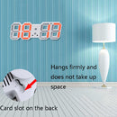 6609 3D Stereo LED Alarm Clock Living Room 3D Wall Clock, Colour: Pink