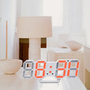 6609 3D Stereo LED Alarm Clock Living Room 3D Wall Clock, Colour: Pink