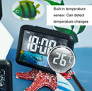 Color Screen Children Electronic Alarm Clock LCD Bedside Alarm Clock(Black Whale)