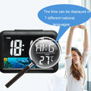 Color Screen Children Electronic Alarm Clock LCD Bedside Alarm Clock(Black Shell Turtle)