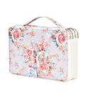 200 Hole Art Painting Pen Storage Bag Large-Capacity Crocodile Pattern PU Pencil Bag(Khaki Rose)