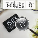 Large Screen LED Clock Bedside Multifunctional Electronic Alarm Clock(Black Shell Orange Light)