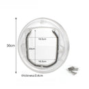 Pet Supplies PC Material Round Glass Door Cat Puppy Door Hole(Transparent)