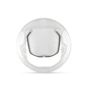 Pet Supplies PC Material Round Glass Door Cat Puppy Door Hole(Transparent)
