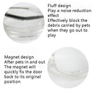 Pet Supplies PC Material Round Glass Door Cat Puppy Door Hole(Transparent)