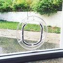 Pet Supplies PC Material Round Glass Door Cat Puppy Door Hole(Transparent)