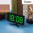 6615A LED Electronic Clock Smart Digital Table Clock(Green)