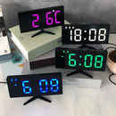 6615A LED Electronic Clock Smart Digital Table Clock(Blue)