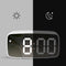 Mirror Bedside Alarm Clock Battery Plug-In Dual-Purpose LED Clock, Colour: Rectangle Black Shell (Black Surface green light)