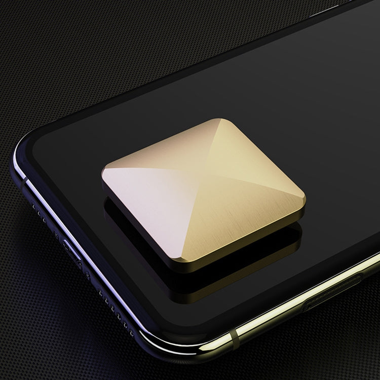Desktop Kinetic Energy To Vent Stress Relief Fingertip Spinner Toy, Style: Aluminum Alloy Quadrilateral Gold