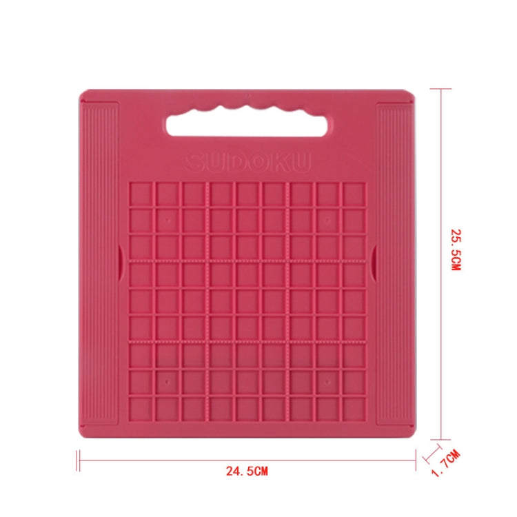 Children Game Chess Portable Storage Box Parent-Child Interaction Decompression Puzzle Board Game Toy(Red)