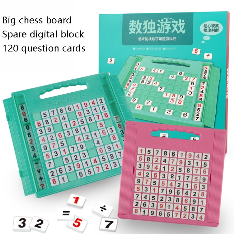 Children Game Chess Portable Storage Box Parent-Child Interaction Decompression Puzzle Board Game Toy(Green)