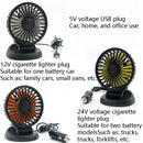 F409 Car Fan General Car Shaking Head Fan(Cigarette Lighter Port 24V)