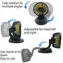 F409 Car Fan General Car Shaking Head Fan(Cigarette Lighter Port 12V)
