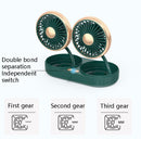 F303 Car USB Fan 12/24V Car Shake Head Fan(Double Head Gold)