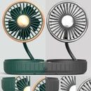 F303 Car USB Fan 12/24V Car Shake Head Fan(Double Head Gold)