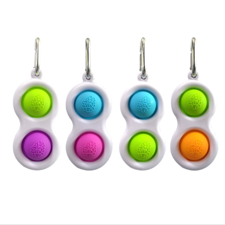 3 PCS Finger Bubble Music Key Buckle Baby Mental Development Can Press The Practice Board Finger Decompression Press Keychain, Color Random Deilvery