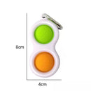 3 PCS Finger Bubble Music Key Buckle Baby Mental Development Can Press The Practice Board Finger Decompression Press Keychain, Color Random Deilvery