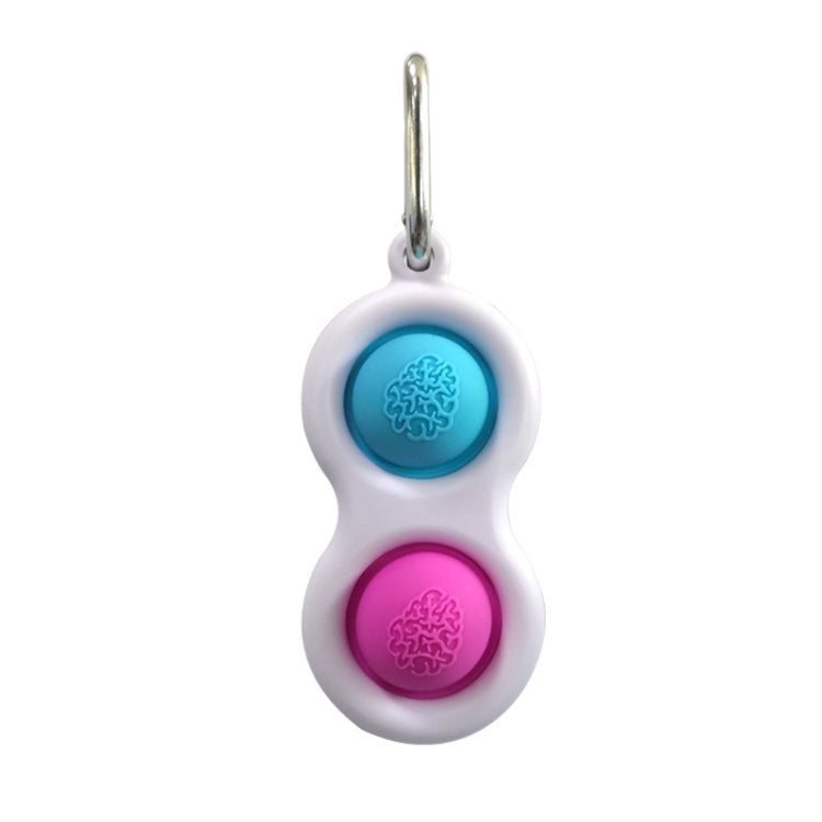 3 PCS Finger Bubble Music Key Buckle Baby Mental Development Can Press The Practice Board Finger Decompression Press Keychain, Color Random Deilvery