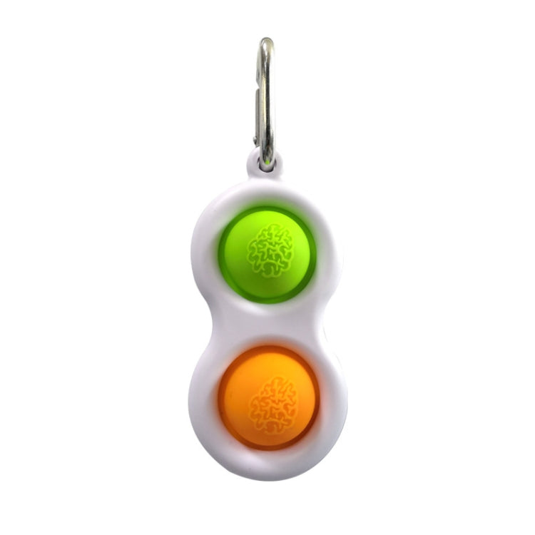 3 PCS Finger Bubble Music Key Buckle Baby Mental Development Can Press The Practice Board Finger Decompression Press Keychain, Color Random Deilvery