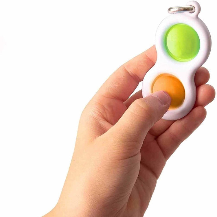 3 PCS Finger Bubble Music Key Buckle Baby Mental Development Can Press The Practice Board Finger Decompression Press Keychain, Color Random Deilvery