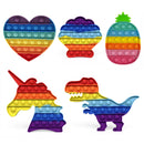 5 PCS Children Math Logic Educational Toys Silicone Pressing Parent-Child Game, Style: Unicorn (Rainbow)