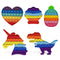 5 PCS Children Math Logic Educational Toys Silicone Pressing Parent-Child Game, Style: Unicorn (Rainbow)
